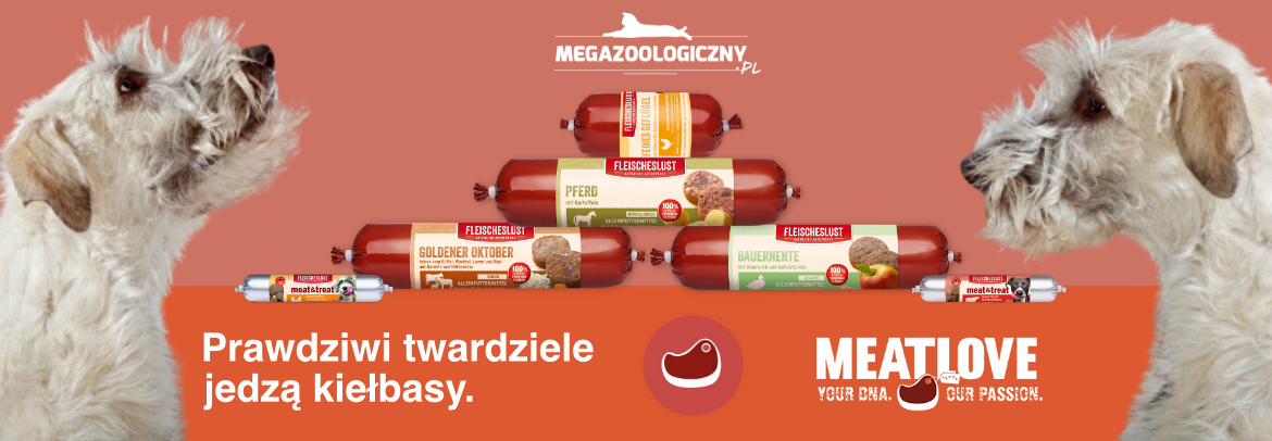 Kiełbasy dla psa MEATLOVE - Najlepsza karma mokra dla psów w Megazoologiczny.pl