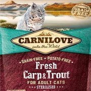 Carnilove fresh carp & trout sucha karma dla sterylizowanego kota 0,4 kg, 2 kg